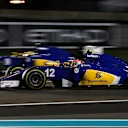 Felipe Nasr (BRA) Sauber C34 at Formula One World Championship, Rd19, Abu Dhabi Grand Prix, Race, Yas Marina Circuit, Abu Dhabi, UAE, Sunday 29 November 2015. &copy; Sutton Motorsport Images
